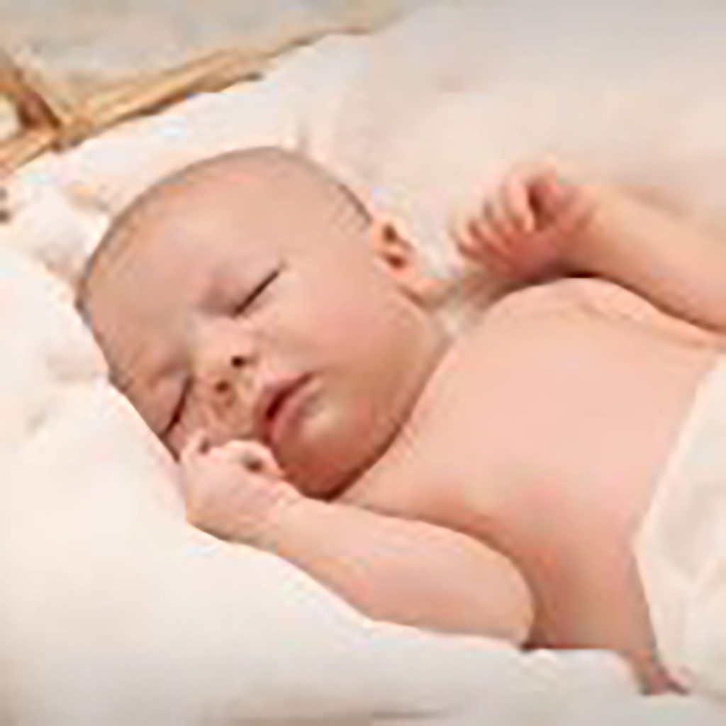 Beautiful baby infant comfortably sleeping